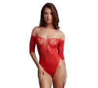 Le Désir - Teddy sans entrejambe en strass - Rouge