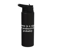 Le désordre est un signe de productivité probablement drôle Stainless Steel Insulated Water Bottle
