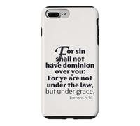 Le dessein de la grâce, Non Pas sous la Loi mais sous la grâce, Romains 6:14 Hommes Coque pour iPhone 7 Plus/8 Plus