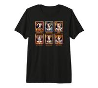 Le Destin des épouses d'Henri VIII Six Portraits T-Shirt Haut de Gamme