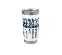 Le destin des six épouses d'Henri VIII Navy Print Gobelet isotherme en acier inoxydable double paroi