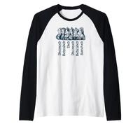 Le Destin des Six épouses d'Henri VIII Navy Print Manche Raglan