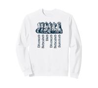 Le Destin des Six épouses d'Henri VIII Navy Print Sweatshirt