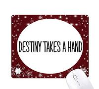 le destin prend la main tapis de souris en hiver flocon de neige