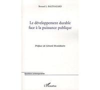 Le Développement Durable Face À La Puissance Publique