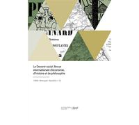 Le Devenir social Revue internationale d'économie, d'histoire et de philosophie - Collectif - Hachette Bnf - broché - Livre