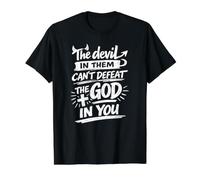 Le Diable en eux ne Peut Pas vaincre Le Dieu en Vous, Christian T-Shirt Graphique avec Valeur
