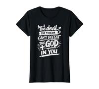 Le Diable en eux ne Peut Pas vaincre Le Dieu en Vous, Christian T-Shirt Graphique avec Valeur