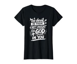 Le Diable en eux ne Peut Pas vaincre Le Dieu en Vous, Christian T-Shirt Graphique avec Valeur