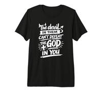 Le Diable en eux ne Peut Pas vaincre Le Dieu en Vous, Christian T-Shirt Haut de Gamme