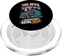 Le Diable m'a chuchoté : « Je Te chuchote en Retour, apporte de la bière » PopSockets PopGrip pour MagSafe