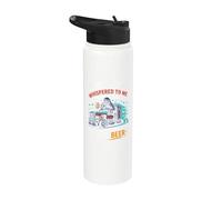 Le diable m'a chuchoté : « Je te chuchote en retour, apporte de la bière » Stainless Steel Insulated Water Bottle