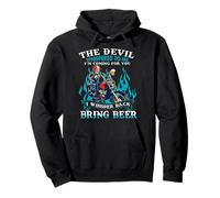 Le Diable m'a chuchoté « Je Viens pour toi », Amateur de bière Goth Sweat à Capuche