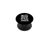 Le Diable m'a vu la tête baissée et a pensé qu'il Avait gagné. Amen PopSockets PopGrip Adhésif