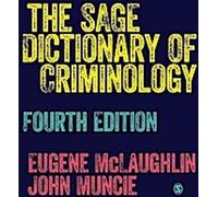 Le dictionnaire SAGE de criminologie