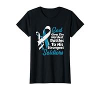 Le Dieu du Cancer Cervical Donne des Combats Les Plus durs aux Soldats Les Plus forts T-Shirt