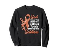 Le Dieu du Cancer de l'utérin Donne des batailles Les Plus dures aux Soldats Les Plus forts Sweatshirt
