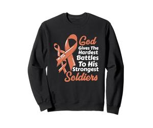 Le Dieu du Cancer de l'utérin Donne des batailles Les Plus dures aux Soldats Les Plus forts Sweatshirt