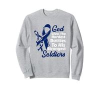 Le Dieu du Cancer du Colon Donne des Combats Les Plus durs des Soldats Les Plus forts Sweatshirt