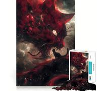 Le Dieu Rouge des Chats Puzzle 1000 Pièces pour Adultes Jeu de logique et de réflexion Découpe précise 50x75cm