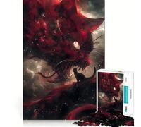 Le Dieu Rouge des Chats Puzzle 1000 Pièces pour Adultes Think Smart Toy Décoration Murale Précise Découpe de 38x26cm