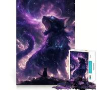 Le Dieu Violet des Chats Puzzle pour Adultes 1000 pièces Stimule la mémoire Apaisant et divertissant Découpe de qualité supérieure Cadeau attentionné 38x52cm