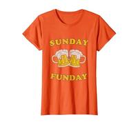 Le Dimanche C'est Boire de la bière Funday T-Shirt, Femme, Orange, S