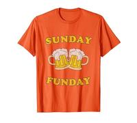 Le Dimanche C'est Boire de la bière Funday T-Shirt, Homme, Orange, XL