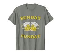 Le Dimanche C'est Boire de la bière Funday T-Shirt, Homme, Vert Kaki chiné, XL