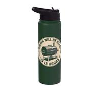 Le dîner sera prêt dans 18 heures, BBQ Dad, Smoking Meat Stainless Steel Insulated Water Bottle