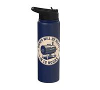Le dîner sera prêt dans 18 heures, BBQ Dad, Smoking Meat Stainless Steel Insulated Water Bottle
