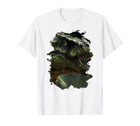 Le Dino Vert Un Spectacle épique de la préhistoire T-Shirt Graphique avec Valeur, Homme, Blanc, L