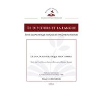 Le discours politique identitaire 3.1 - 2011 [2012] - Marion Sandre - Eme Et Intercommunications - broché - Revue