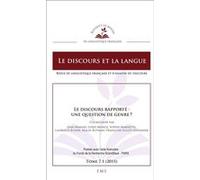 Le discours rapporté : une question de genre ? 7.1 - 2015 - Juan Manuel López Muñoz - Eme Et Intercommunications - broché - Essai