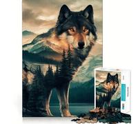 Le Domaine des Loups Puzzle de 1000 pièces pour Adultes Jeu de Concentration mentale Qualité supérieure découpée au Laser Activité Amusante en Famille Le Soir (38x52cm)