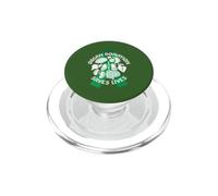 Le Don d'organes Sauve des Vies aux donneurs d'organes Ruban Vert PopSockets PopGrip pour MagSafe