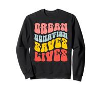 Le Don d'organes Sauve des Vies Cute Groovy Donate Life Awareness Sweatshirt