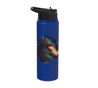 Le dragon cracheur de feu sombre Stainless Steel Insulated Water Bottle