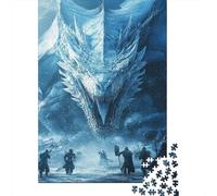 Le Dragon de Glace Puzzle 1000 Pièces Le Guerrier du Dragon Puzzles pour Adultes Jeu Educatif Jouet Défi Enfants Cadeaux 1000pcs (75x50cm)