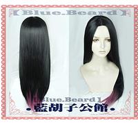 Le Dragon Prince Claudia perruque accessoires de Cosplay 75 cm de long droit noir Ombre violet cheveux synthétiques Cosplay Costume perruques + bonnet de perruque