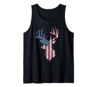 Le Drapeau Américain Chasse Tshirt Whitetail Buck Jäger Débardeur