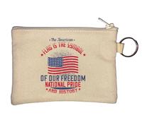 Le drapeau américain est le symbole de notre liberté, de la fierté nationale et de l'histoire porte-monnaie beige