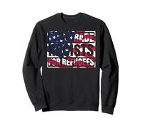 Le drapeau américain « Will Trade Racists For Refugies Immigrants » Chicano Sweatshirt