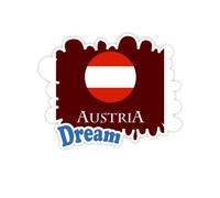 Le Drapeau européen Vienne Autriche Stickers Citation Rêve Vinyle Stickers