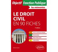 Le droit civil en 90 fiches 5ème édition - Patricia Vannier - Ellipses - broché - Scolaire / Universitaire