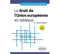 Le droit de l'Union européenne en tableaux A jour au 15 janvier 2025 - Agnès Gautier-Audebert - Ellipses - broché - Scolaire / Universitaire