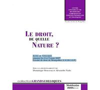 le droit, de quelle nature ?: SOUS LA DIRECTION DE DOMINIQUE ROUSSEAU ET ALEXANDRE VIALA