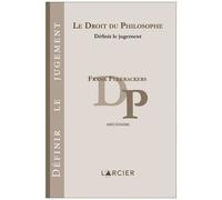 Le Droit Du Philosophe - Définir Le Jugement