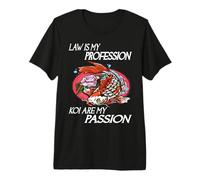 Le Droit est ma Profession Les carpes koï sont ma Passion Un Gardien de carpes koï Amusant T-Shirt Haut de Gamme