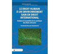 Le droit humain à un environnement sain en droit international - Analyse à la lumière de la pratique